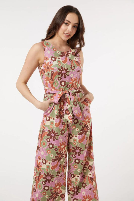 Image of Bodysuits. Productname: 60s Donna Jumpsuit in Pink colour by brand - Princess Highway