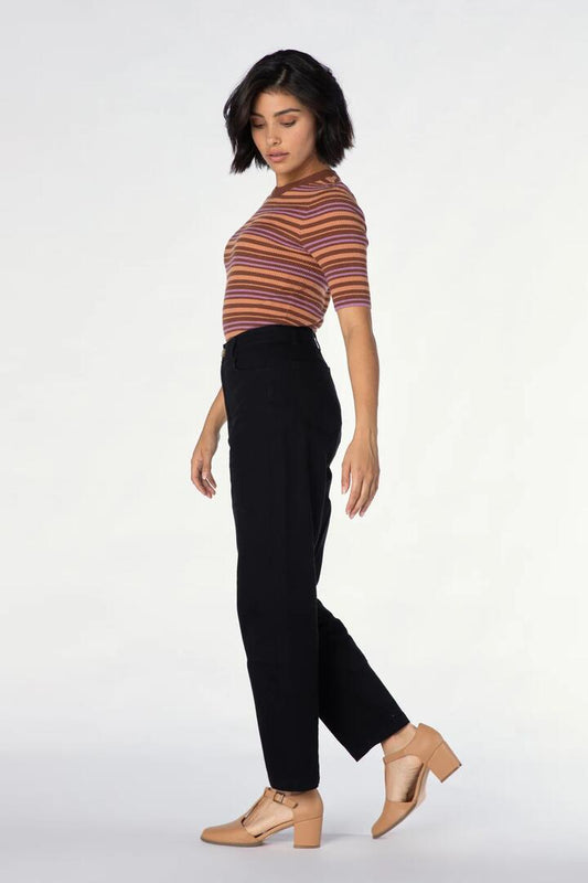 Image of a model wearing Pants. Productname: Kimberly Pant in Olive colour by brand - Princess Highway
