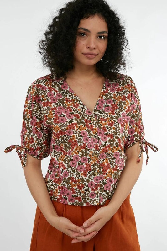 Image of Blouses. Productname: Milly Ditsy Blouse in Cream colour by brand - Princess Highway