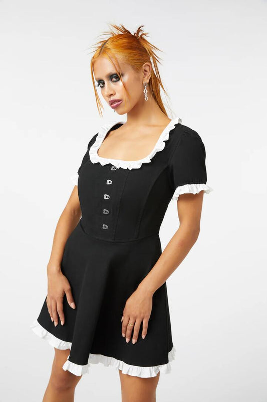 Image of Lingerie. Productname: Brodie Corset Dress in Black colour by brand - Dangerfield