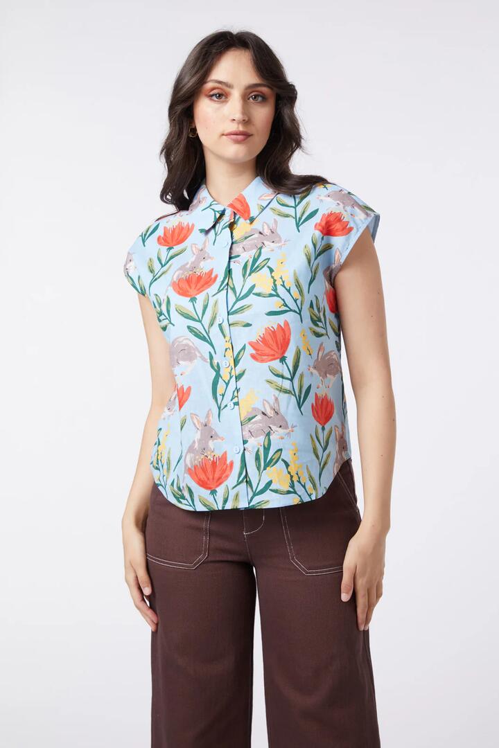 Image of Blouses. Productname: Bilby Blouse in Blue colour by brand - Princess Highway
