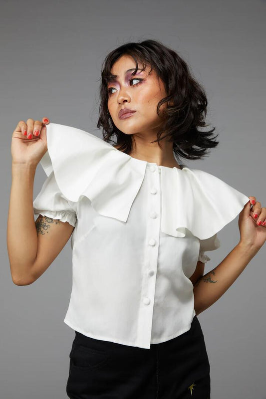 Image of Blouses. Productname: Side Show Blouse in Vintage White colour by brand - Black Friday