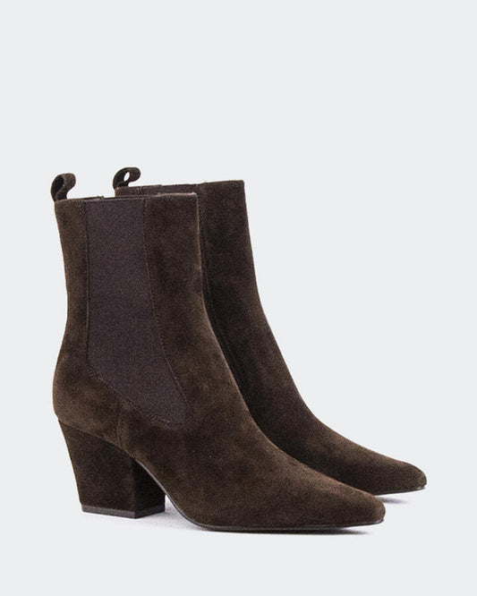 Image of Boots. Product name - Li-marky Brown Suede in Brown Suede colour by brand - Novo