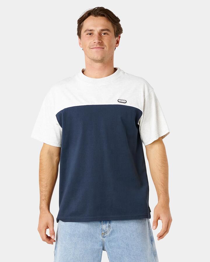 Image of T-Shirts. Product name - Rip Curl Mens Halfa Panel Beater T-Shirt Sports Marle in Sports Marle colour by brand - Rip Curl