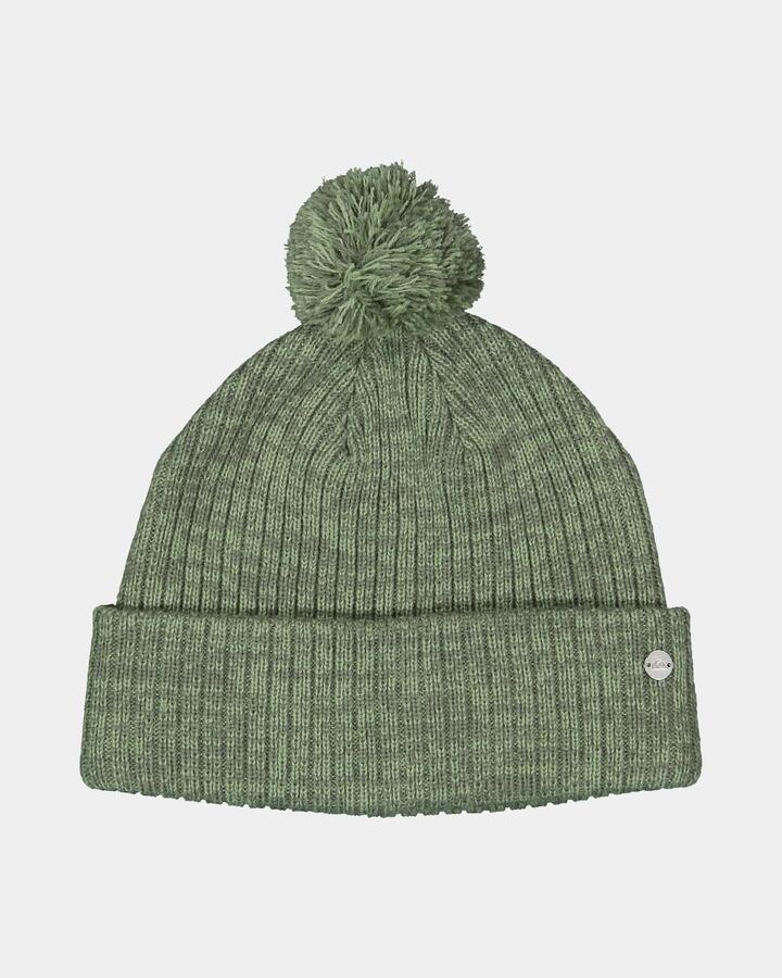 Image of Hats. Product name - Quiksilver Womens Pom Pom Beanie Green Bay in Green Bay colour by brand - Quiksilver