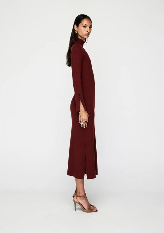 Image of Dresses. Productname: Vela Knit Dress | MOS The Label in Cranberry colour by brand - MOS The Label