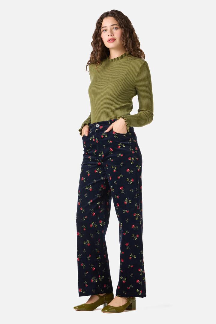 Image of Jeans. Productname: Evie Rose Velvet Jean in Navy colour by brand - Princess Highway