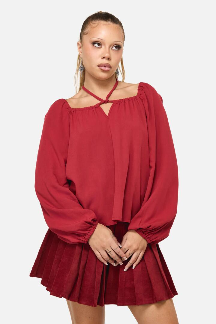Image of Blouses. Productname: Mii Blouse in Red colour by brand - Dangerfield
