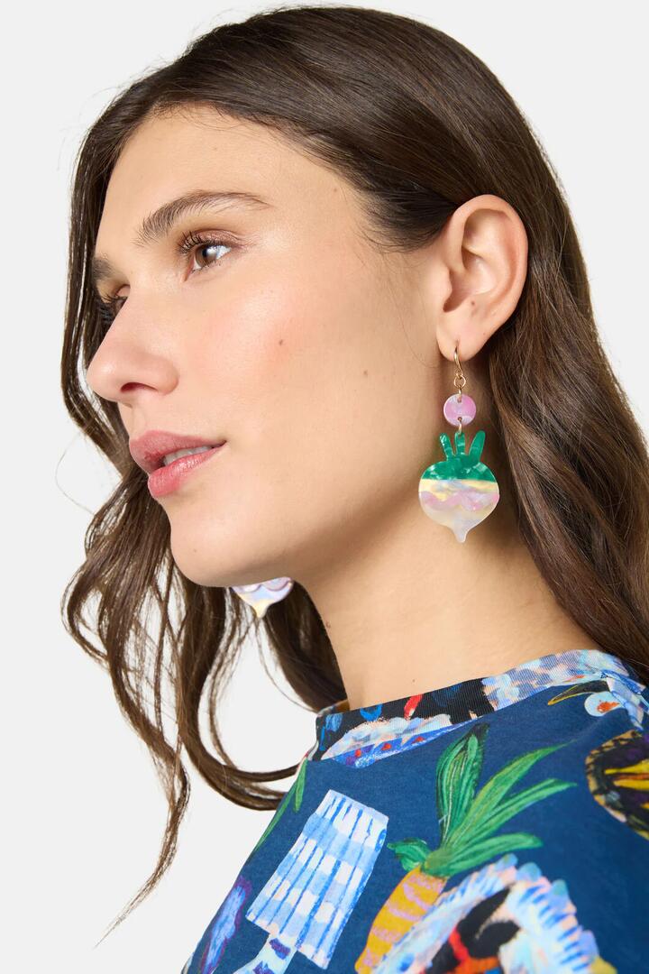 Image of Earrings. Product name - Radishing Earrings in Multi colour by brand - Gorman
