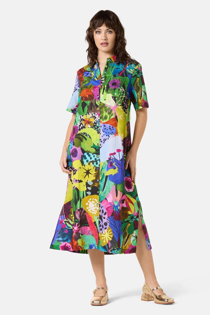 Image of Dresses. Product name - Electric Eden Shirt Dress in Print colour by brand - Gorman