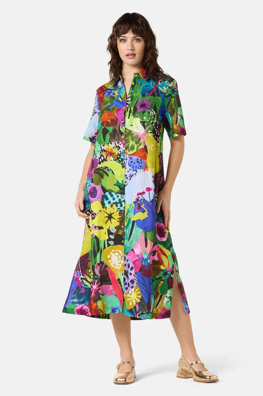 Image of Dresses. Product name - Electric Eden Shirt Dress in Print colour by brand - Gorman