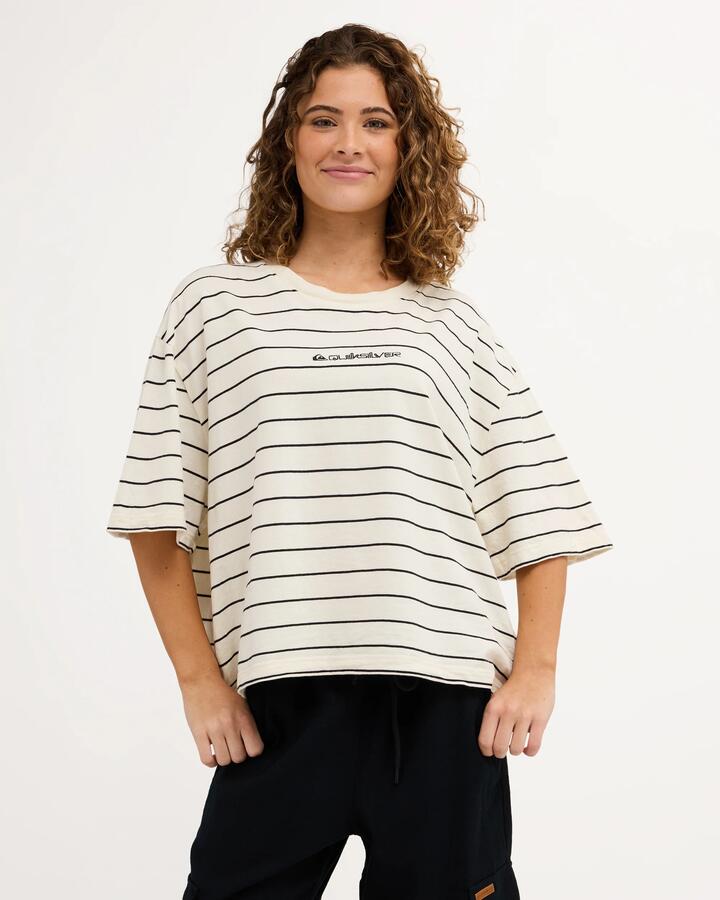 Image of T-Shirts. Product name - Quiksilver Womens Twilight T-Shirt Snow White in Snow White colour by brand - Quiksilver