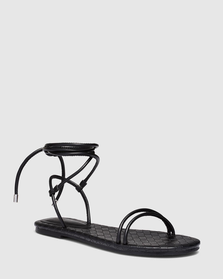 Image of Sandals. Product name - Torna Black Sandals in Black colour by brand - Novo