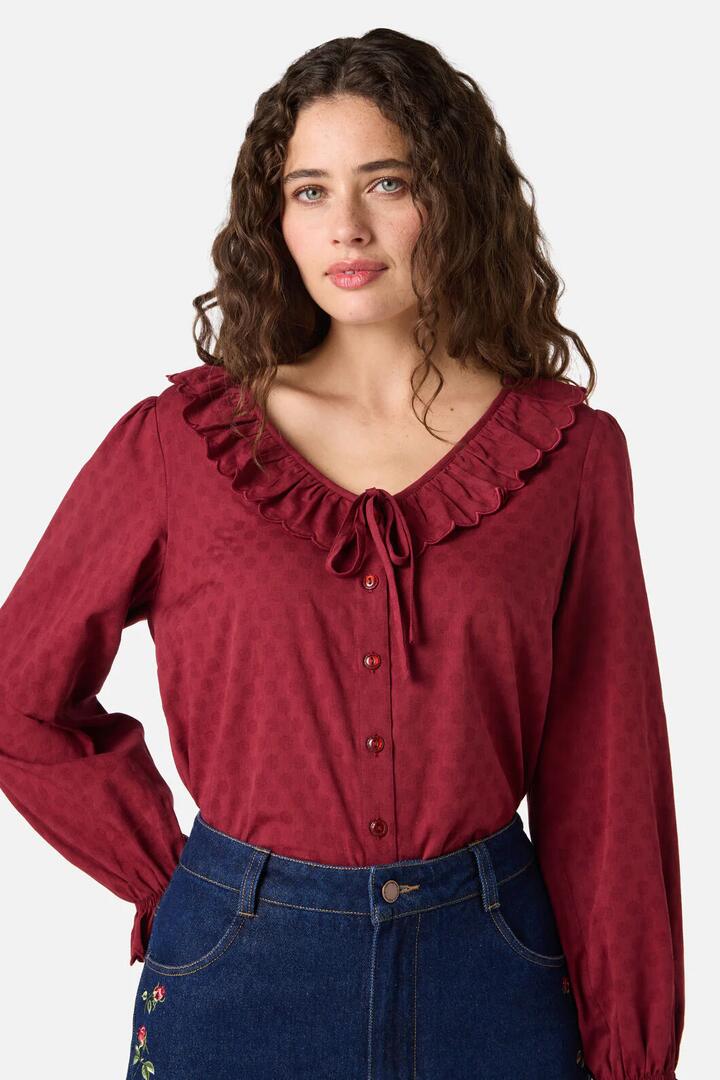 Image of Blouses. Productname: Lovely Luella Blouse in Cream colour by brand - Princess Highway