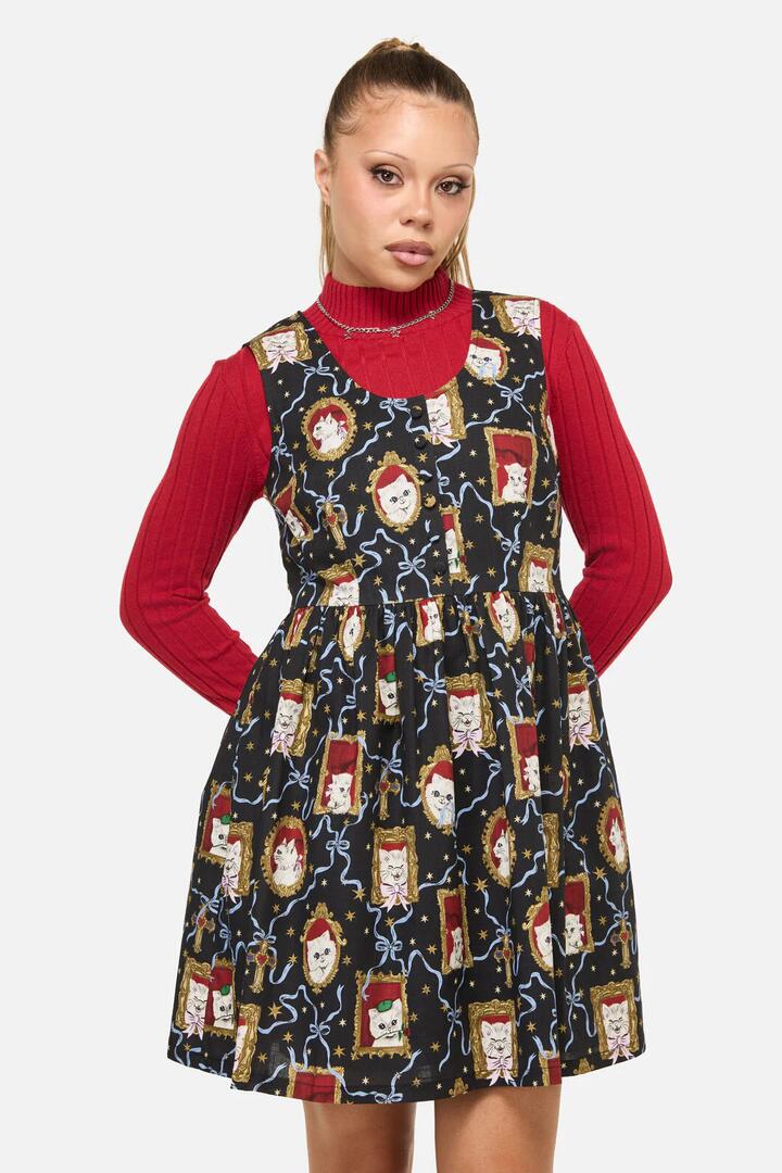 Image of Dresses. Product name - Official Cat Portrait Dress in Black colour by brand - Dangerfield