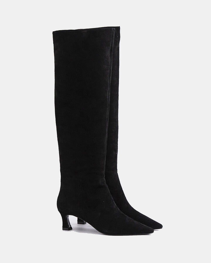 Image of Boots. Product name - Li-lorenzie Black Suede in Black Suede colour by brand - Novo