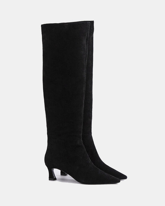 Image of Boots. Product name - Li-lorenzie Black Suede in Black Suede colour by brand - Novo