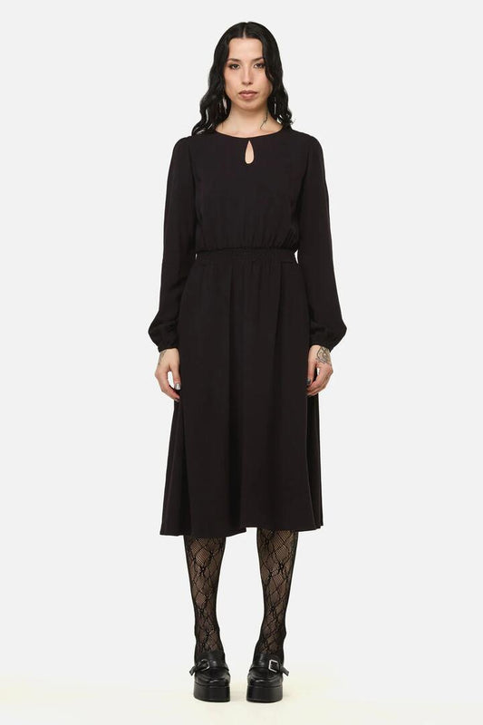 Image of Dresses. Productname: Grim Goth Midi Dress in Black colour by brand - Black Friday