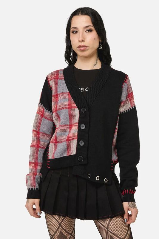 Image of Cardigans. Productname: Lesions Tartan Goth Cardigan in Multi colour by brand - Black Friday
