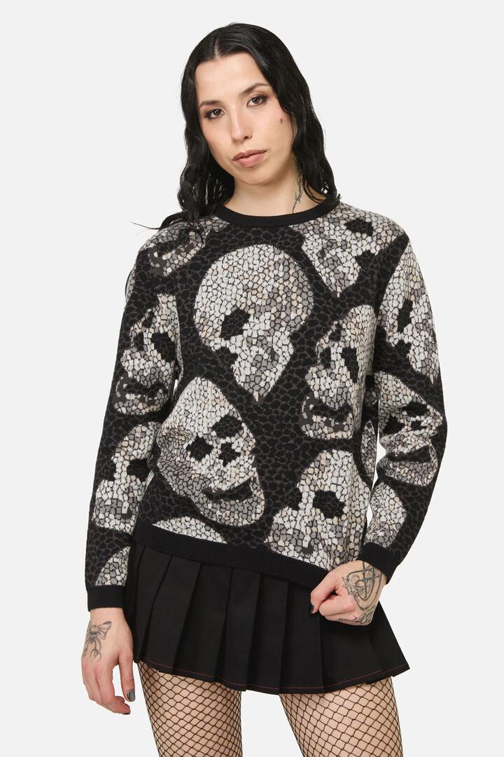 Image of a model wearing Tops. Productname: Eternal Knit in Black colour by brand - Black Friday