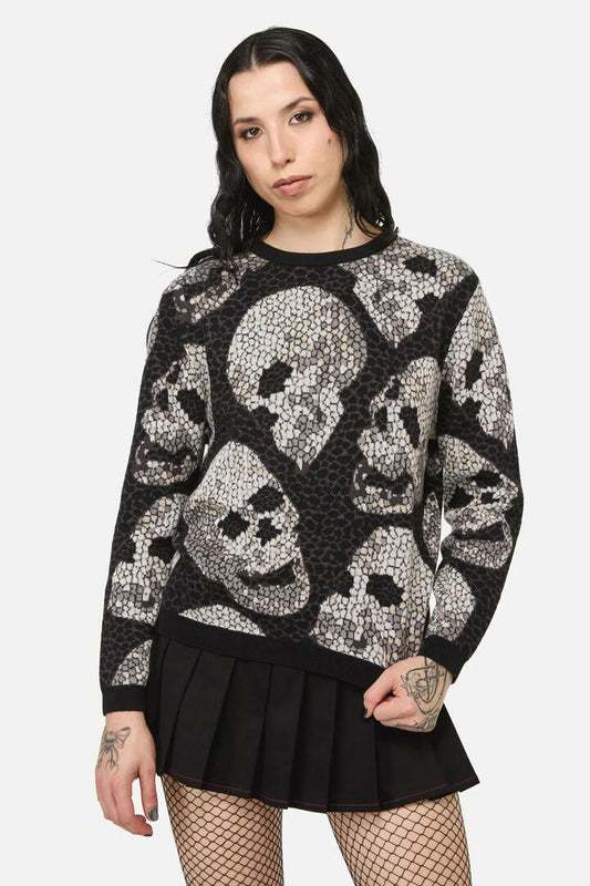 Image of a model wearing Tops. Productname: Eternal Knit in Black colour by brand - Black Friday