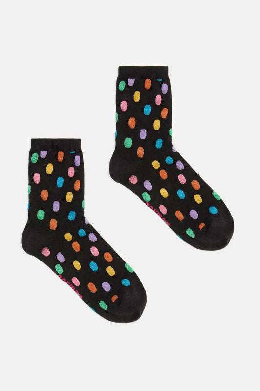 Image of Socks. Product name - Glitter Spot Sock in Print colour by brand - Gorman