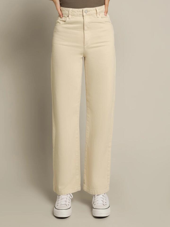 Image of Jeans. Productname: Abrand 94 High Wide Jeans in Ecru colour by brand - Abrand