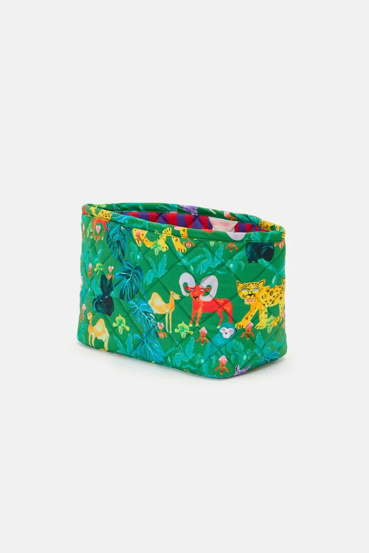 Image of Decor. Product name - Orchid Safari Quilted Tub Lge in Print colour by brand - Gorman