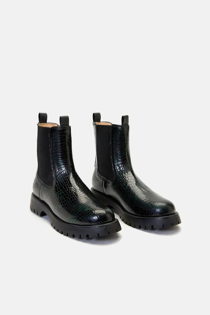 Image of Boots. Product name - Leo Rising Boot Black/Green in Black/Green colour by brand - Gorman