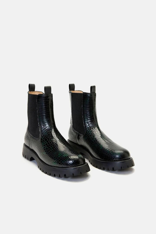 Image of Boots. Product name - Leo Rising Boot Black/Green in Black/Green colour by brand - Gorman