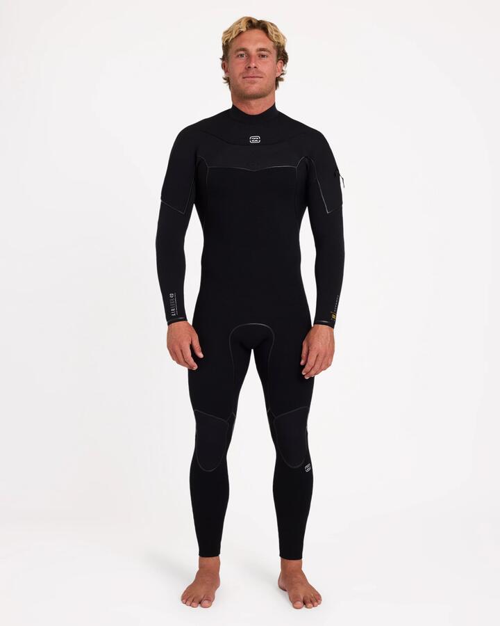 Image of Accessories. Product name - Billabong Mens 4/3 Furnace Ultra Gullwing Wetsuit Black in Black colour by brand - Billabong