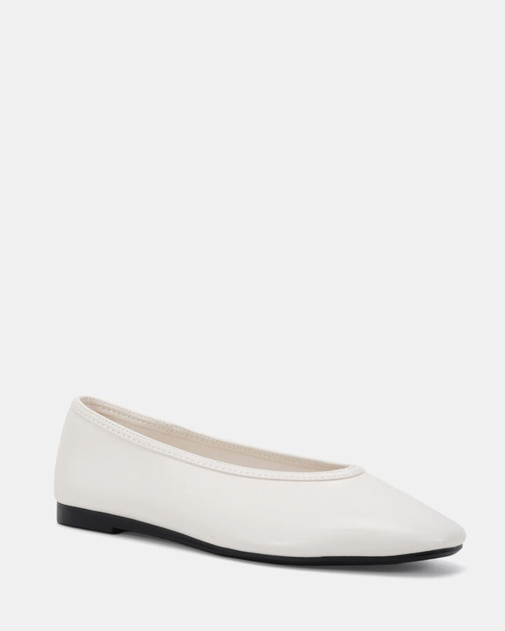 Image of Flats. Product name - Cubic Milk Vegan Flats in Neutral colour by brand - Novo