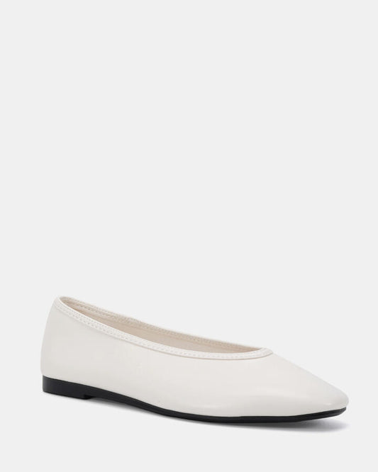 Image of Flats. Product name - Cubic Milk Vegan Flats in Neutral colour by brand - Novo