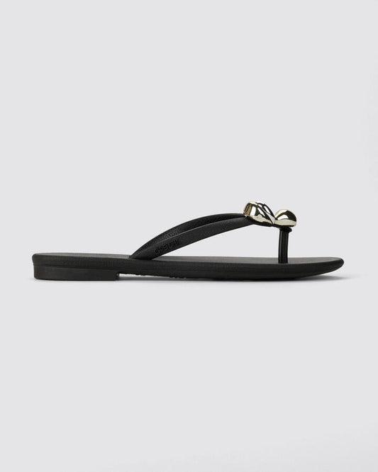 Image of Sandals. Product name - Reflection Thong Black Grendha in Black colour by brand - Ipanema