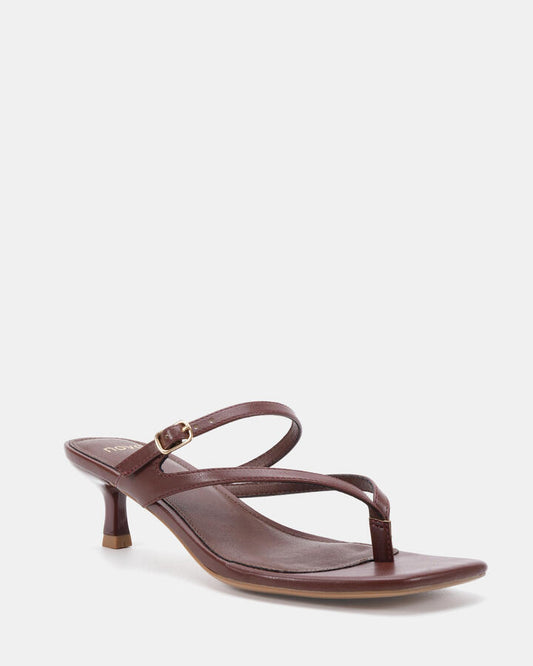 Image of Heels. Product name - Venture Plum Smooth Heels in Plum Smooth colour by brand - Novo
