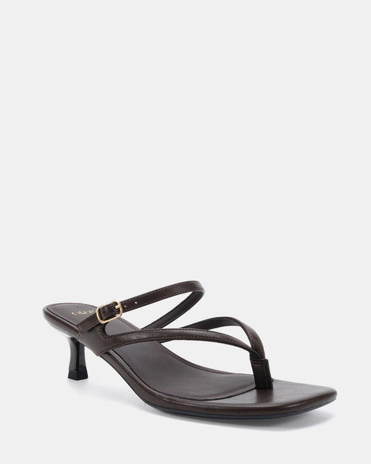 Image of Heels. Product name - Venture Espresso Smooth Heels in Espresso Smooth colour by brand - Novo