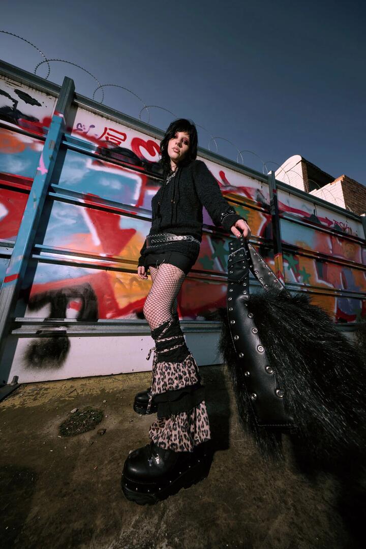 Image of Bags. Productname: Fluffy Eyelet Bag in Black colour by brand - Black Friday