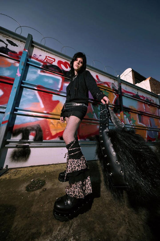 Image of Bags. Productname: Fluffy Eyelet Bag in Black colour by brand - Black Friday