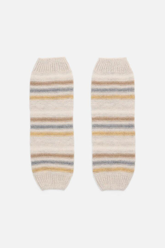 Image of Lingerie. Productname: Cream Striped Leg Warmers in Cream colour by brand - Princess Highway