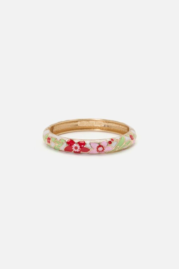 Image of Jewelry. Productname: Cream Floral Bangle in Cream colour by brand - Princess Highway