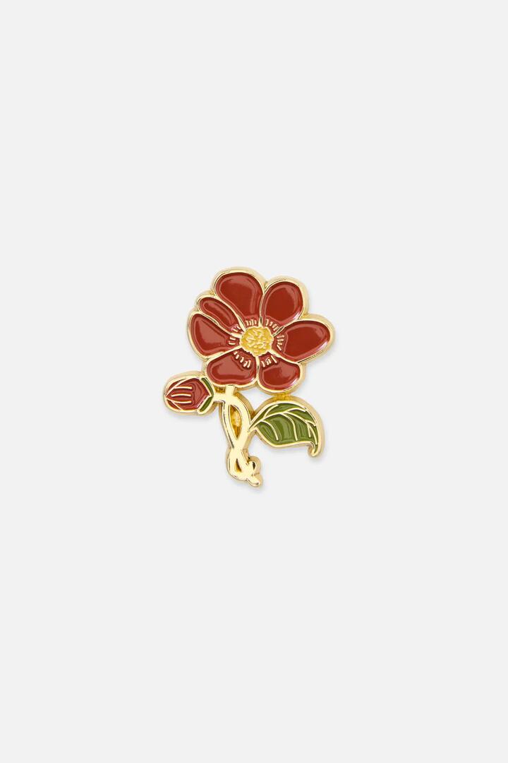 Image of Jewelry. Productname: Floral Pin in Orange colour by brand - Princess Highway