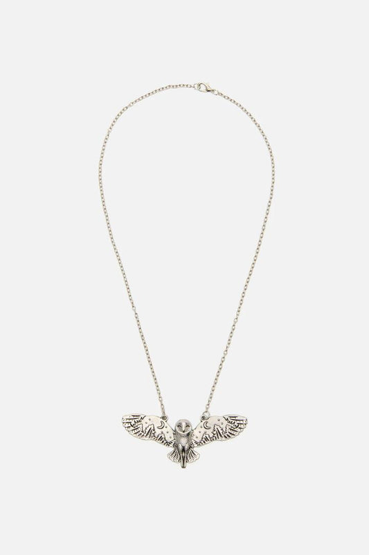 Image of Necklaces. Productname: Night Owl Necklace in Silver colour by brand - Princess Highway