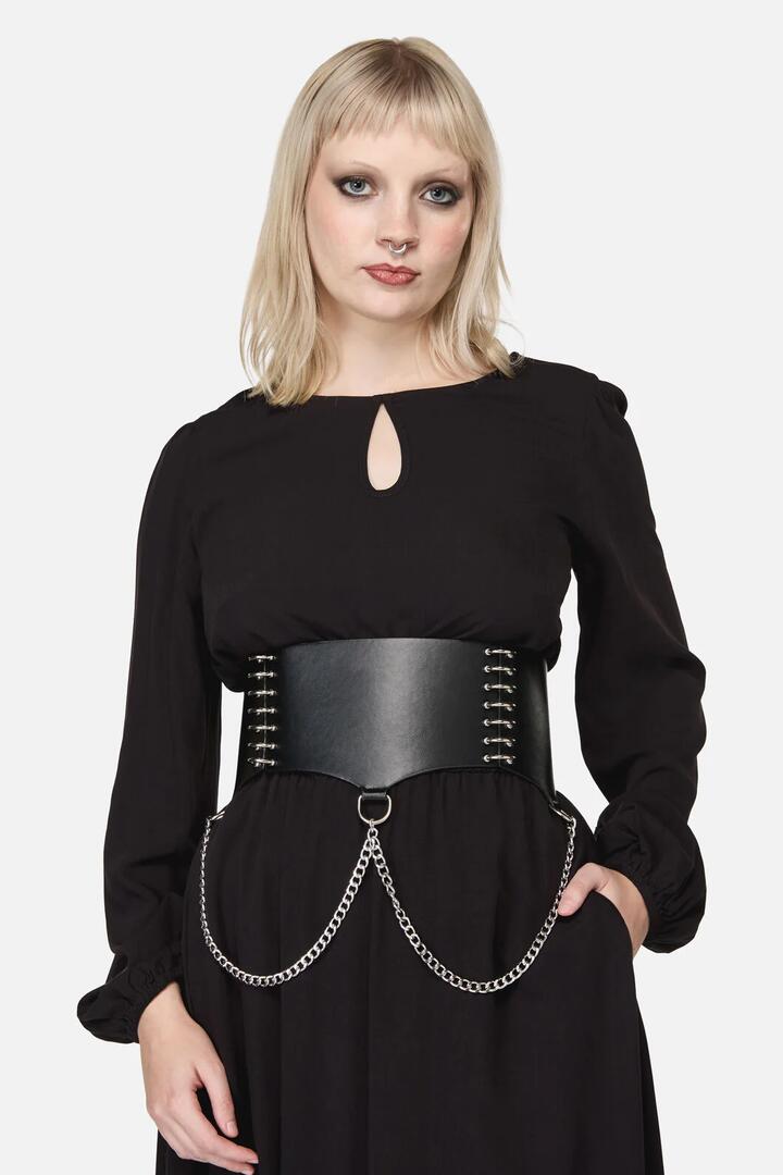 Image of Lingerie. Productname: Side Ringed Corset Belt in Black colour by brand - Black Friday