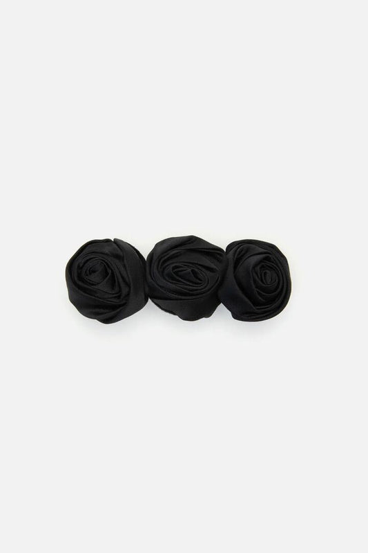 Image of Hair Accessories. Productname: Black Roses Barrette Hair Clip in Black colour by brand - Princess Highway
