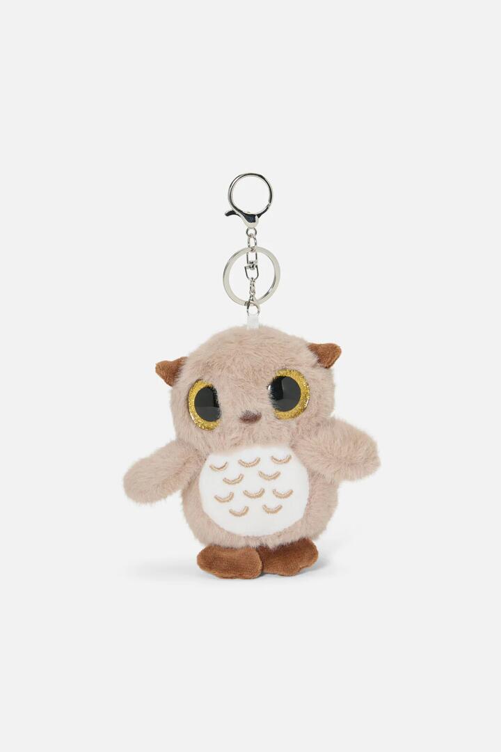 Image of Charms. Productname: Owl Bag Charm in Tan colour by brand - Princess Highway