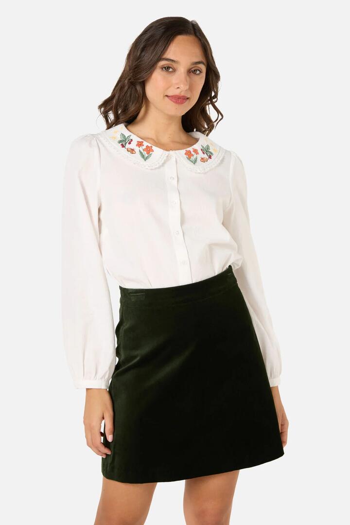 Image of Blouses. Productname: Midnight Garden Embroidered Blouse in Cream colour by brand - Princess Highway
