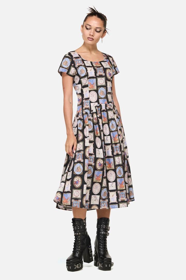 Image of Dresses. Productname: Cloister Goth Midi Dress in Black colour by brand - Black Friday