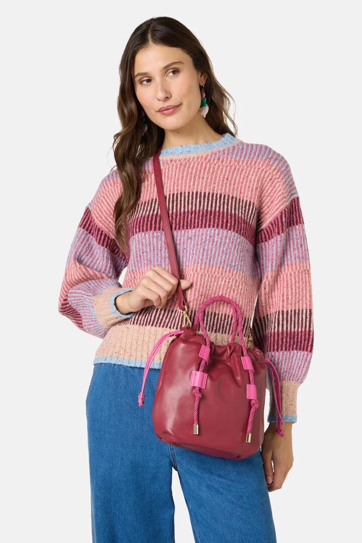 Image of Bags. Product name - Carmel Crossbody Maroon in Maroon colour by brand - Gorman