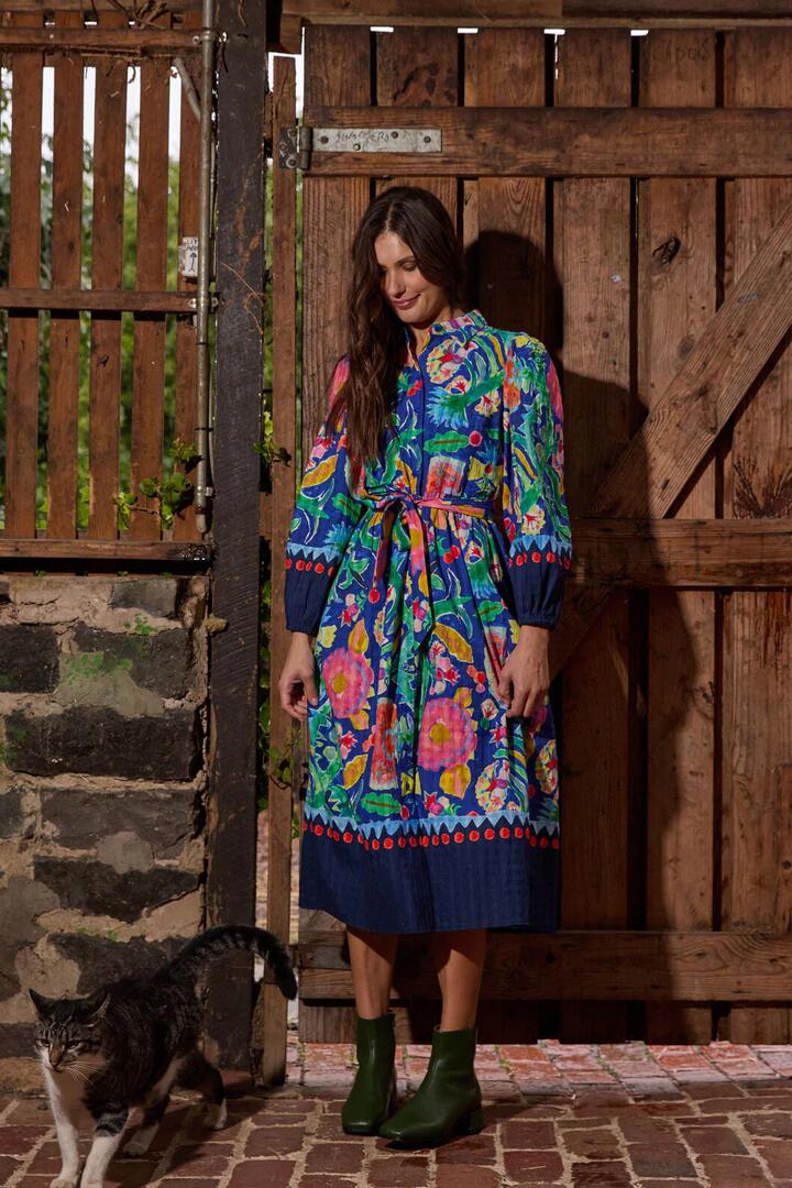 Image of Dresses. Product name - Secret Meadow Smock Dress in Print colour by brand - Gorman