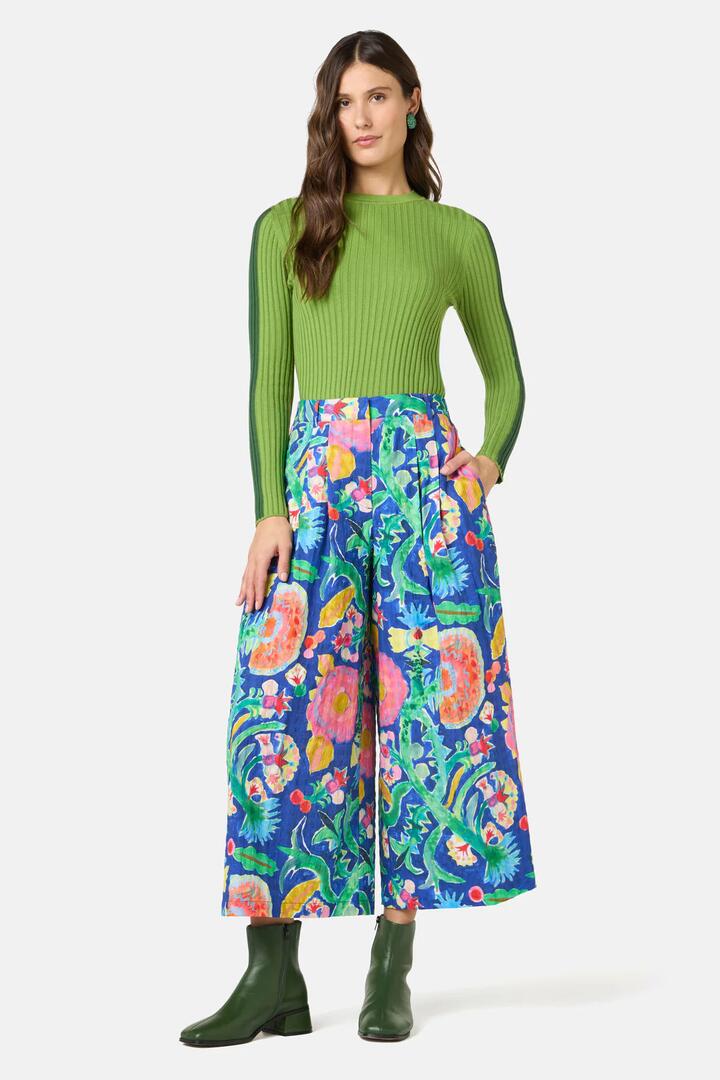 Image of a model wearing Skirts. Product name - Secret Meadow Skort in Print colour by brand - Gorman